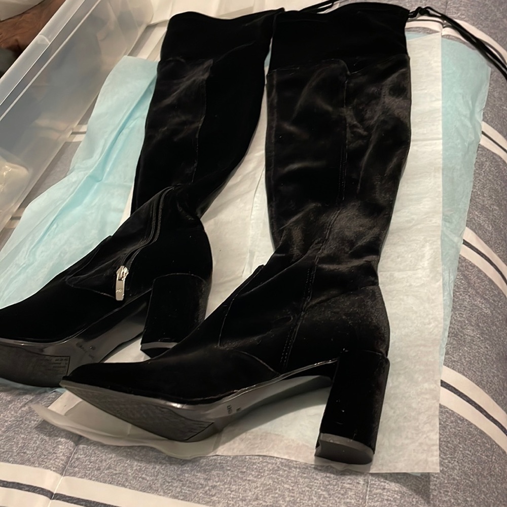 Marc Fisher velvet boots